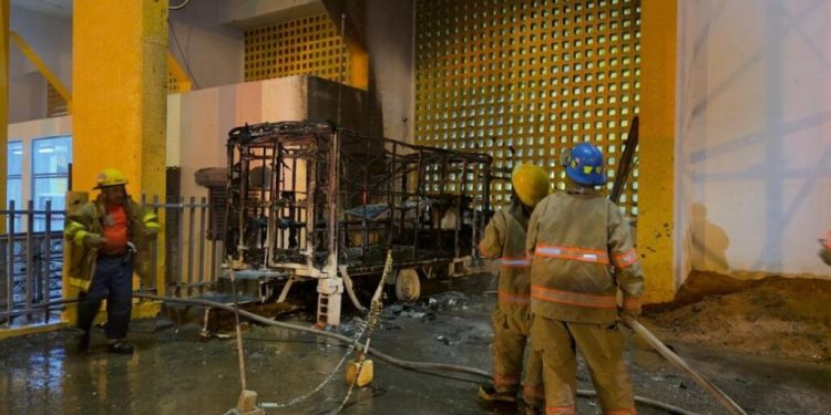 Incendio en el Estadio Cibao de Santiago
