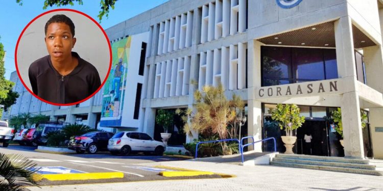 Apresan joven acusado de robo en oficinas de Coraasan en Santiago