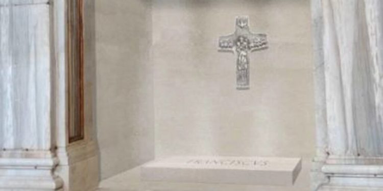 La lápida del papa Francisco será de mármol de la tierra de sus antepasados italianos