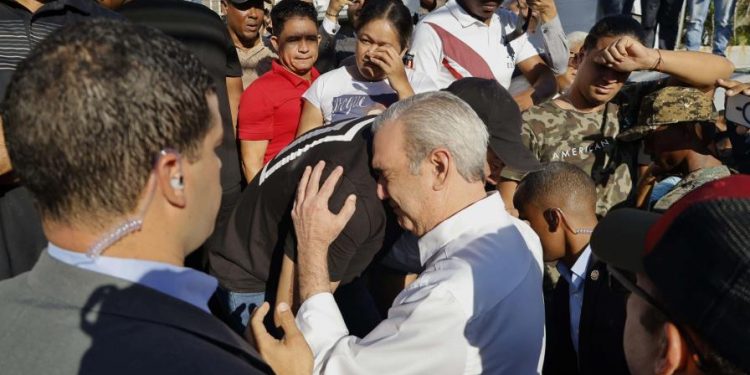 Presidente Abinader lució muy afectado por la tragedia