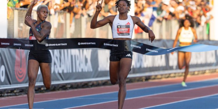 ¡Regresó! Marileidy Paulino llega en primer lugar en Grand Slam Track de Miami