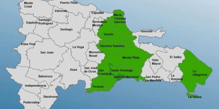 Colocan nueve provincias en alerta por lluvias que se incrementarán a partir de este jueves