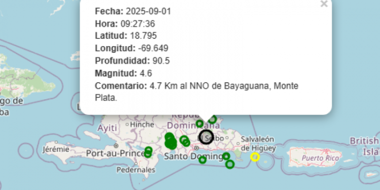 Se registra temblor de tierra de magnitud 4.6