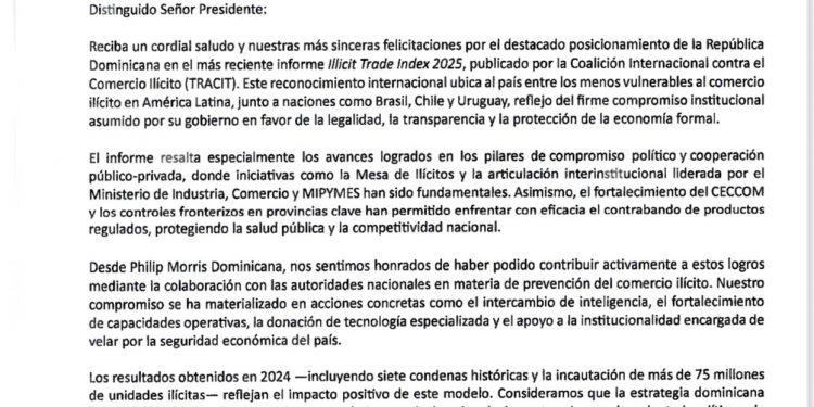 Empresa americana Philip Morris reconoce liderazgo de República Dominicana en lucha contra el comercio ilícito