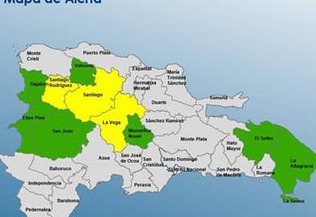 COE coloca en alerta amarilla a Santiago, La Vega y Santiago Rodríguez por fuertes lluvias