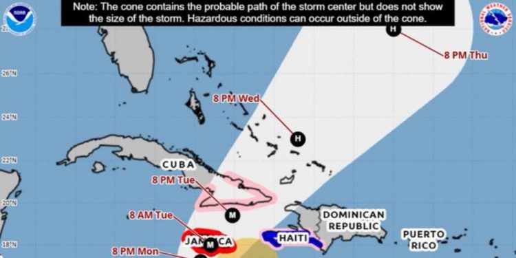 Melissa se fortalece en su ruta hacia Jamaica