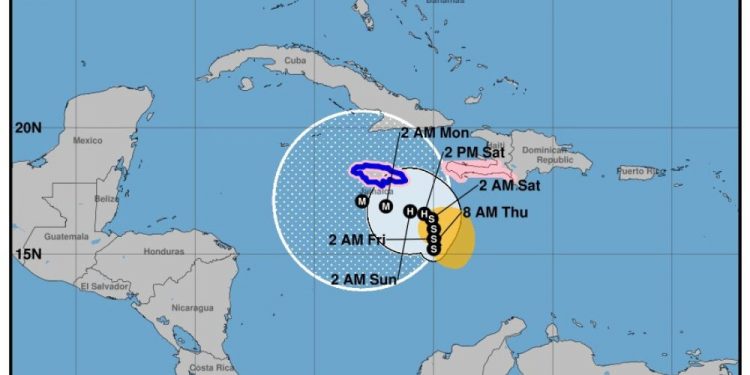 Indomet advierte que la tormenta Melissa seguirá provocando aguaceros intensos y oleaje peligroso