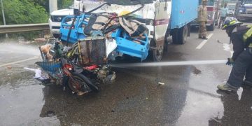 Vendedor de pan muere arrollado por camión en la autopista Joaquín Balaguer de Santiago