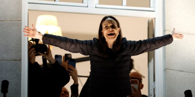 María Corina Machado hace su primera aparición pública después de 11 meses