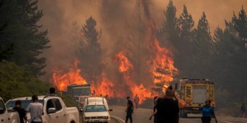 Incendios descontrolados en la Patagonia
