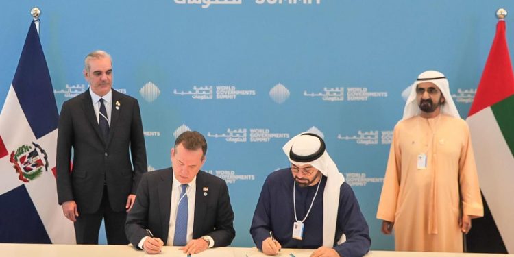 Su Alteza Sheikh Mohammed bin Rashid Al Maktoum, Primer Ministro de los Emiratos Árabes Unidos y el presidente de la República Dominicana Luis Abinader Corona acuerdan celebrar anualmente Diálogo Regional del World Governments Summit en República Dominicana