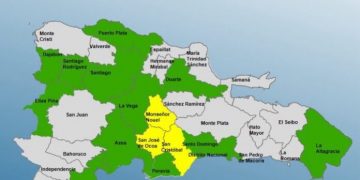 COE eleva a tres las provincias en alerta amarilla y mantiene 12 provincias y el DN en verde por lluvias