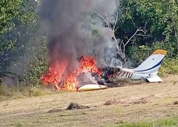 Accidente aéreo en Dajabón deja dos lesionados y aeronave destruida