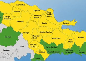 COE mantiene 18 provincias en alerta amarilla y 8 en verde por lluvias y riesgos de inundaciones