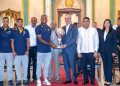 Presidente Abinader recibe en el Palacio Nacional al Salcedo Fútbol Club tras conquistar el campeonato nacional de la Liga Dominicana de Fútbol