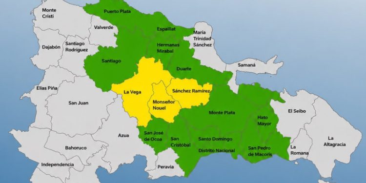 Colocan tres provincias en alerta amarilla por efectos de vaguada