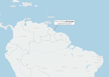 Autoridades de Guyana continúan la búsqueda de 66 personas tras naufragio de ferry