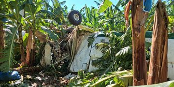 Piloto resulta herido tras avioneta precipitarse luego de impactar con un dron en finca de Montecristi