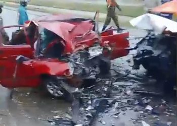 Cinco fallecidos en choque de dos vehículos en la Circunvalación de Santo Domingo